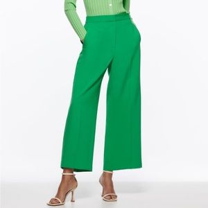 Zara cropped culottes in green.